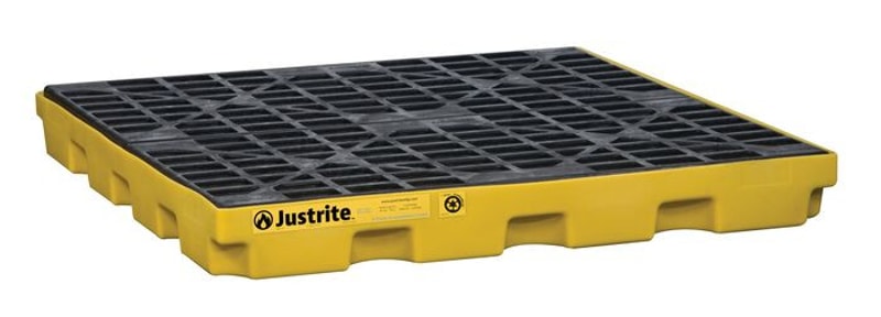 Justrite 28656 Eco Poly Blend Accumulation Center 4 Drum 45 Recycled Polyethylene Spill Control