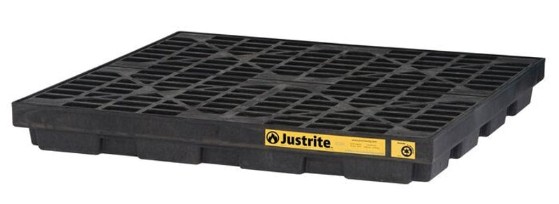 Justrite 28656 Eco Poly Blend Accumulation Center 4 Drum 45 Recycled Polyethylene Spill Control