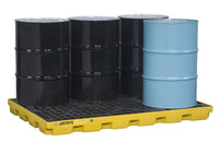 Justrite 28658 Eco Poly Blend Accumulation Center 6 Drum 45 Recycled Polyethylene Spill Control