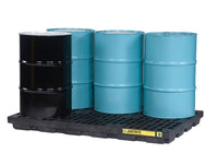 Justrite 28658 Eco Poly Blend Accumulation Center 6 Drum 45 Recycled Polyethylene Spill Control