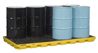 Justrite 28660 Eco Poly Blend Accumulation Center 8 Drum 45 Recycled Polyethylene Spill Control