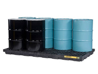 Justrite 28660 Eco Poly Blend Accumulation Center 8 Drum 45 Recycled Polyethylene Spill Control