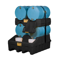 Justrite EcoPolyBlend Drum Management Dispensing Shelf Mounts to Stack Module, Recycled Polyethylene