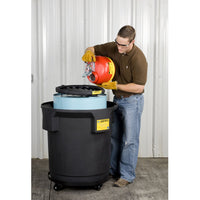 Justrite EcoPolyBlend Single Drum Collection Center for 55-Gal. Drum, Optional Dolly, Recycled Content