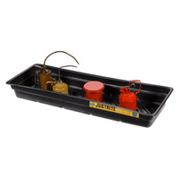 Justrite EcoPolyBlend Spill Tray, Indoor Or Outdoor Use, Rigid, Recycled Polyethylene