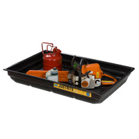 Justrite EcoPolyBlend Spill Tray, Indoor or Outdoor Use, Rigid, Recycled Polyethylene