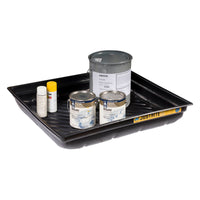 Justrite EcoPolyBlend Spill Tray, Indoor or Outdoor Use, Rigid, Recycled Polyethylene
