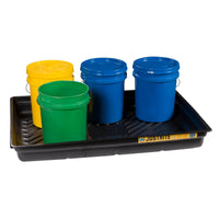 Justrite EcoPolyBlend Spill Tray, Indoor or Outdoor Use, Rigid, Recycled Polyethylene