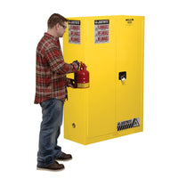 Justrite Haz-Alert Flammable Large Warning Label for Safety Cabinet