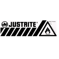 Justrite Haz-Alert Flammable Safety Band Label For Bottom of Safety Cabinet