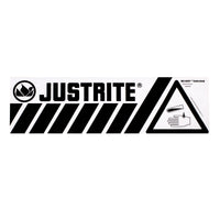 Justrite Haz-Alert Acid Large Safety Band Label for Bottom of Safety Cabinet
