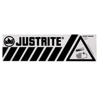Justrite Haz-Alert Acid Small Safety Band Label For Safety Cabinet