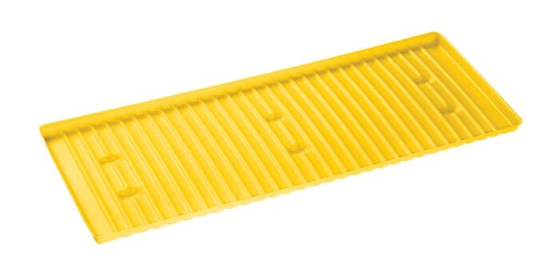 Justrite 29053 Polyethylene Tray And Sump Combo For Shelf 29937 2 Dr 30 40 45 Galllon Or 15 17 Gallon Safety Cabinet Yellow