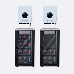Humless IP65 Rack-Mountable Batteries with 6kW Universal Inverter and Tower