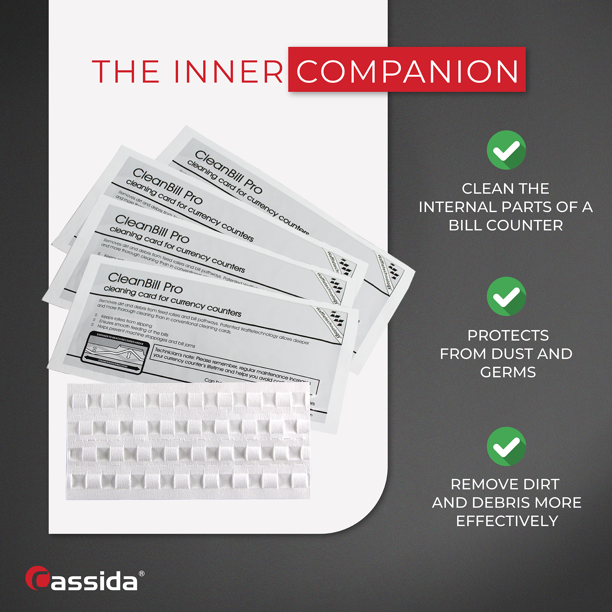 Cassida A-CBP CleanBill Pro Cleaning Cards, 10 Pack