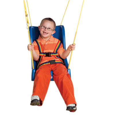 Skillbuilders Full support swing seat with pommel, medium (teenager), with rope — for Swing Seats in Clinical and Institutional Care
