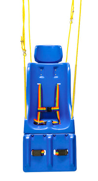 Skillbuilders Full support swing seat with pommel, head and leg rest, small (child), with rope — for Swing Seats in Clinical and Institutional Care