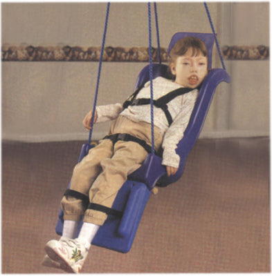 Skillbuilders Full support swing seat with pommel, head and leg rest, large (adult), with rope — for Swing Seats in Clinical and Institutional Care