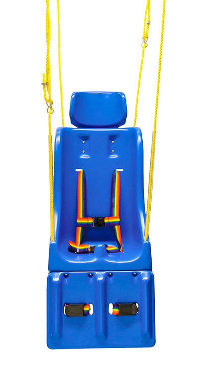 Skillbuilders Full support swing seat with pommel, head and leg rest, large (adult), with rope — for Swing Seats in Clinical and Institutional Care