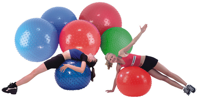 CanDo Inflatable Exercise Ball - Sensi-Ball - Red - 30" (75 cm) — for Treatment and Examination Rooms
