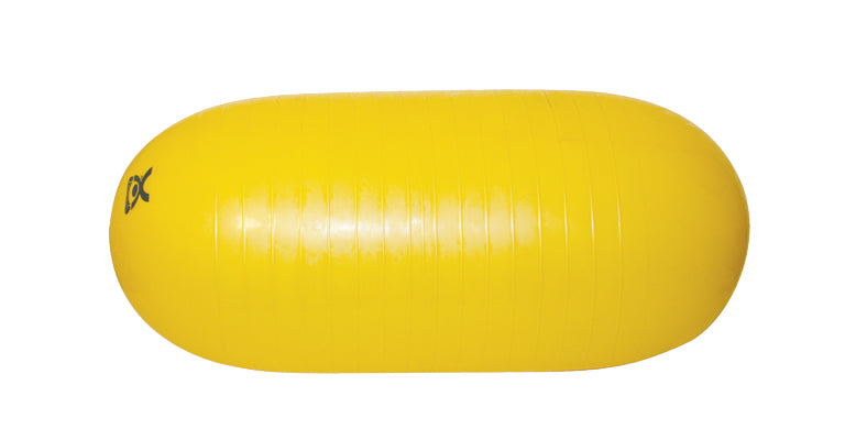 CanDo Inflatable Exercise Straight Roll - Yellow - 16" Dia x 35" L (40 cm Dia x 90 cm L) — for Treatment and Examination Rooms