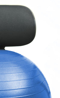 CanDo Ball Chair - Metal - Mobile - with Back - no Arms - with 22" Blue Ball — for Treatment and Examination Rooms