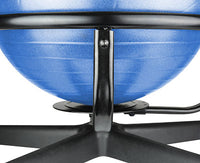 CanDo Ball Chair - Metal - Mobile - with Back - no Arms - with 22" Blue Ball — for Treatment and Examination Rooms