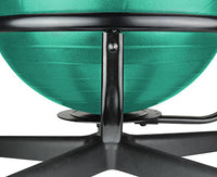 CanDo Ball Chair - Metal - Mobile - with Back - no Arms - with 22" Green Ball — for Treatment and Examination Rooms