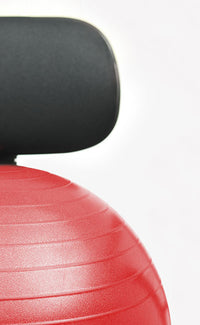 CanDo Ball Chair - Metal - Mobile - with Back - no Arms - with 22" Red Ball — for Treatment and Examination Rooms