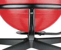 CanDo Ball Chair - Metal - Mobile - with Back - no Arms - with 22" Red Ball — for Treatment and Examination Rooms