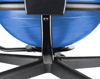CanDo Ball Chair - Metal - Mobile - with Back - with Arms - with 22" Blue Ball — for Treatment and Examination Rooms
