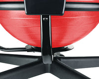 CanDo Ball Chair - Metal - Mobile - with Back - with Arms - with 22" Red Ball — for Treatment and Examination Rooms