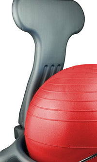 CanDo Ball Chair - Plastic - Mobile - with Back - Child Size - with 15" Ball — for Treatment and Examination Rooms