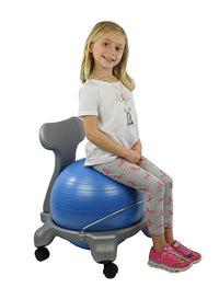 CanDo Ball Chair - Plastic - Mobile - with Back - Child Size - with 15" Ball — for Treatment and Examination Rooms