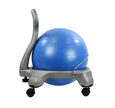 CanDo Ball Chair - Plastic - Mobile - with Back - Child Size - with 15" Ball — for Treatment and Examination Rooms