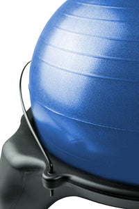 CanDo Ball Stool - Plastic - Mobile - No Back - Adult Size - with 22" Black Ball — for Treatment and Examination Rooms