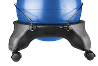 CanDo Ball Stool - Plastic - Mobile - No Back - Adult Size - with 22" Black Ball — for Treatment and Examination Rooms