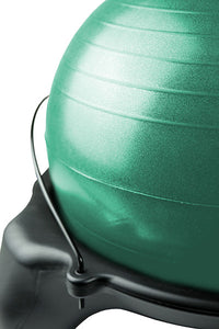 CanDo Ball Stool - Plastic - Mobile - No Back - Adult Size - with 22" Black Ball — for Treatment and Examination Rooms