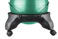 CanDo Ball Stool - Plastic - Mobile - No Back - Adult Size - with 22" Black Ball — for Treatment and Examination Rooms