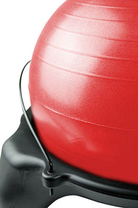 CanDo Ball Stool - Plastic - Mobile - No Back - Adult Size - with 22" Black Ball — for Treatment and Examination Rooms