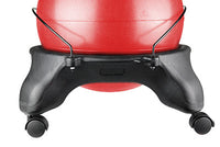 CanDo Ball Stool - Plastic - Mobile - No Back - Adult Size - with 22" Black Ball — for Treatment and Examination Rooms
