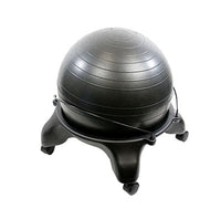 CanDo Ball Stool - Plastic - Mobile - No Back - Adult Size - with 22" Black Ball — for Treatment and Examination Rooms