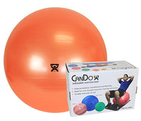 CanDo Inflatable Exercise Ball - Orange - 22" (55 cm), Retail Box — for Treatment and Examination Rooms