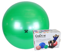 CanDo Inflatable Exercise Ball - Green - 26" (65 cm), Retail Box — for Treatment and Examination Rooms