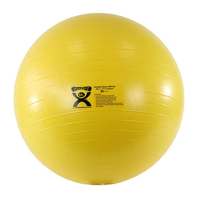 CanDo Inflatable Exercise Ball - ABS Extra Thick - Yellow - 18" (45 cm) — for Treatment and Examination Rooms
