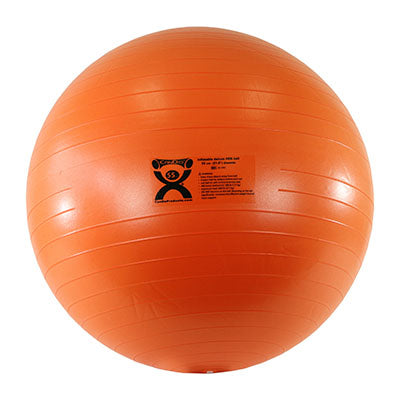 CanDo Inflatable Exercise Ball - ABS Extra Thick - Orange - 22" (55 cm) — for Treatment and Examination Rooms
