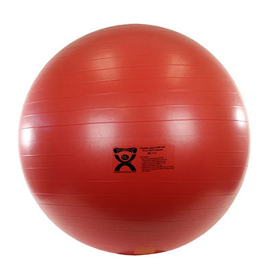 CanDo Inflatable Exercise Ball - ABS Extra Thick - Red - 30" (75 cm) — for Treatment and Examination Rooms