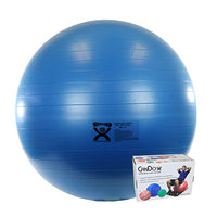 CanDo Inflatable Exercise Ball - ABS Extra Thick - Blue - 34" (85 cm), Retail Box — for Treatment and Examination Rooms
