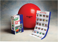 TheraBand Inflatable Exercise Ball - Pro Series SCP - Red - 22" (55 cm), Retail Box — for Resistance Training and Rehabilitation