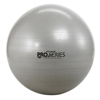 TheraBand Inflatable Exercise Ball - Pro Series SCP - Silver - 34" (85 cm) — for Resistance Training and Rehabilitation